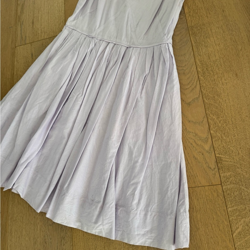 J. Crew Lavender V-Neck Cotton Dress Size 2 - Picture 2 of 7